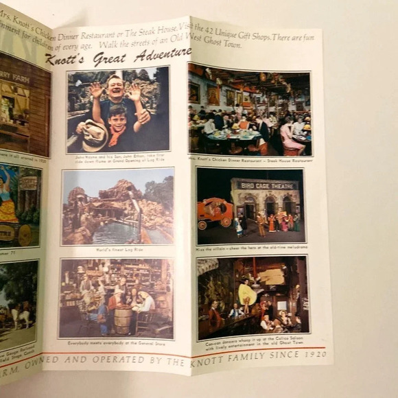 Vintage Knotts Berry Farm Ghost Town California Buena Park  Brochures Pamphlets - Picture 6 of 10